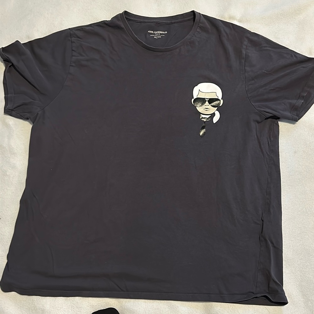 KARL LAGERFELD PARIS XL MENS TUXEDO TIE TEE Shirt
